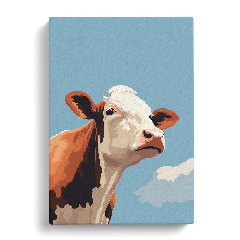 Cow Minimalism - Print, 50cm H x 35cm W x 3cm D