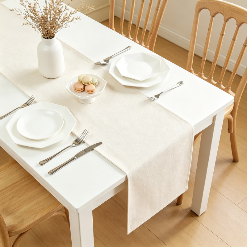 Chemin de table campagnard lavable rustique pour la cuisine, décoration de table de salle à manger, polyester, printemps, été, fête de la maison, décoration