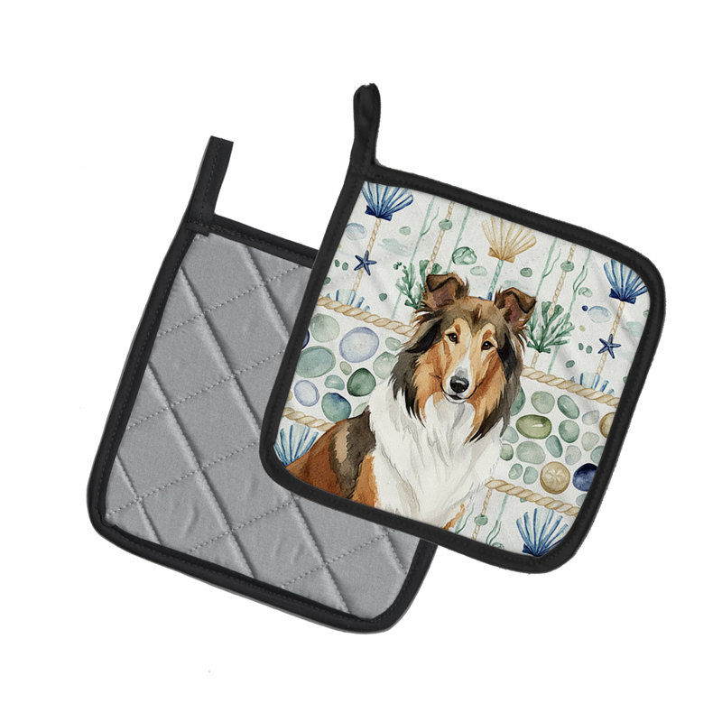Paire de poignées en verre Sable Collie