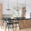 Luminaire suspendu moderne à 4 lumières pour îlot de cuisine 
