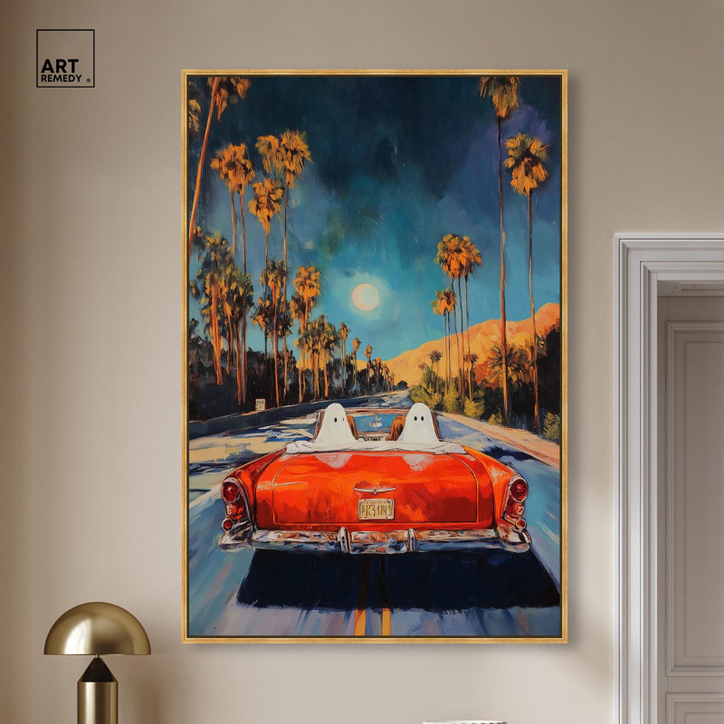 «Ghost Riders», reproduction d'art sur toile par Art Remedy, cadre doré, 36 x 54, H 55 po x l 37 po, Cadre doré