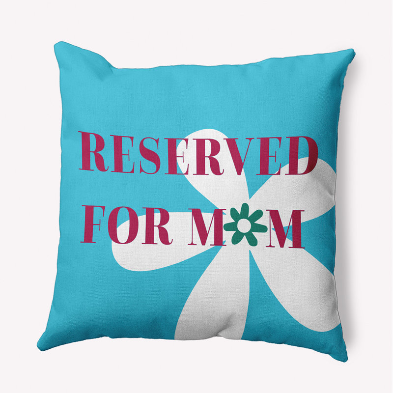 Outdoor Reversible Throw Pillow, Turquoise, 16" x 16"