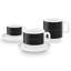 50's Style Porcelain Cappuccino Cups, Set of 2