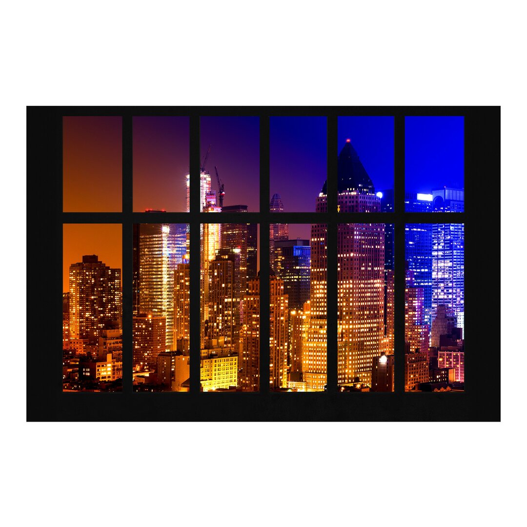 Tapete Fensterblick auf Manhattan bei Sonnenaufgang