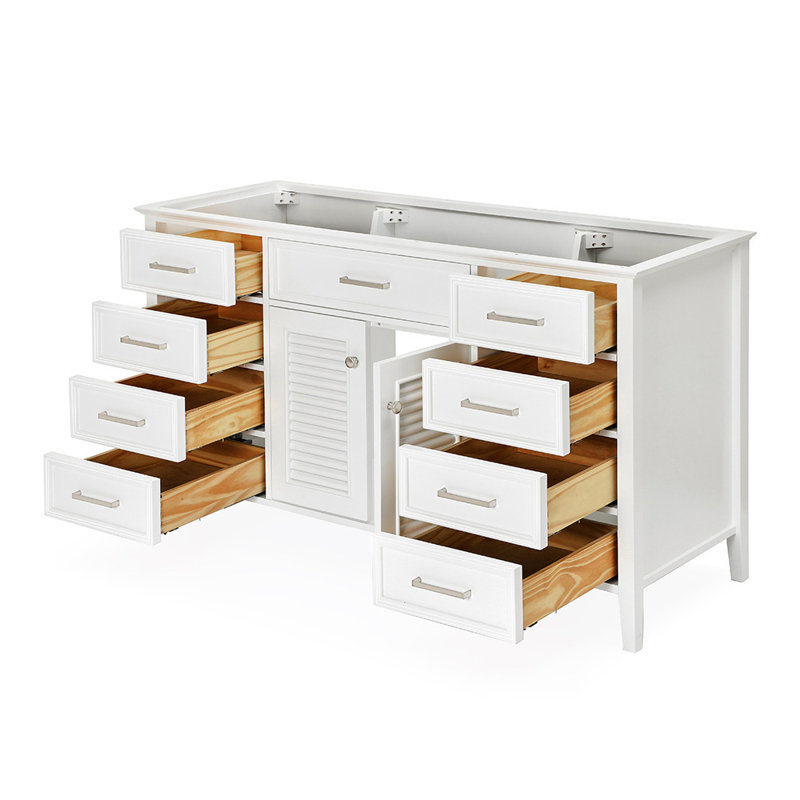 Base de meuble-lavabo simple 61 po Ferree, Blanc