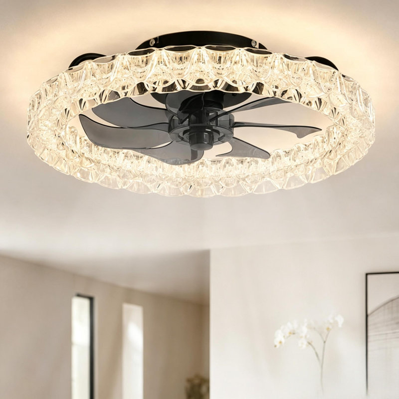 Ventilateur de plafond réversible 20 po avec éclairage à DEL à intensité variable et télécommande
