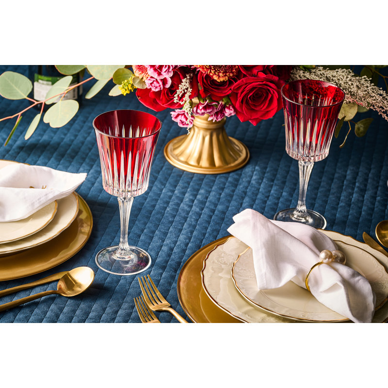 Crystal Goblet, Red, 7 oz.