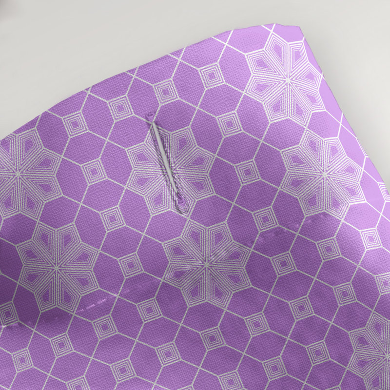 Rideau de douche simple en treillis Classic, Mauve