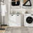 Two-Compartment Tilt-Out Laundry Sorter Cabinet-White