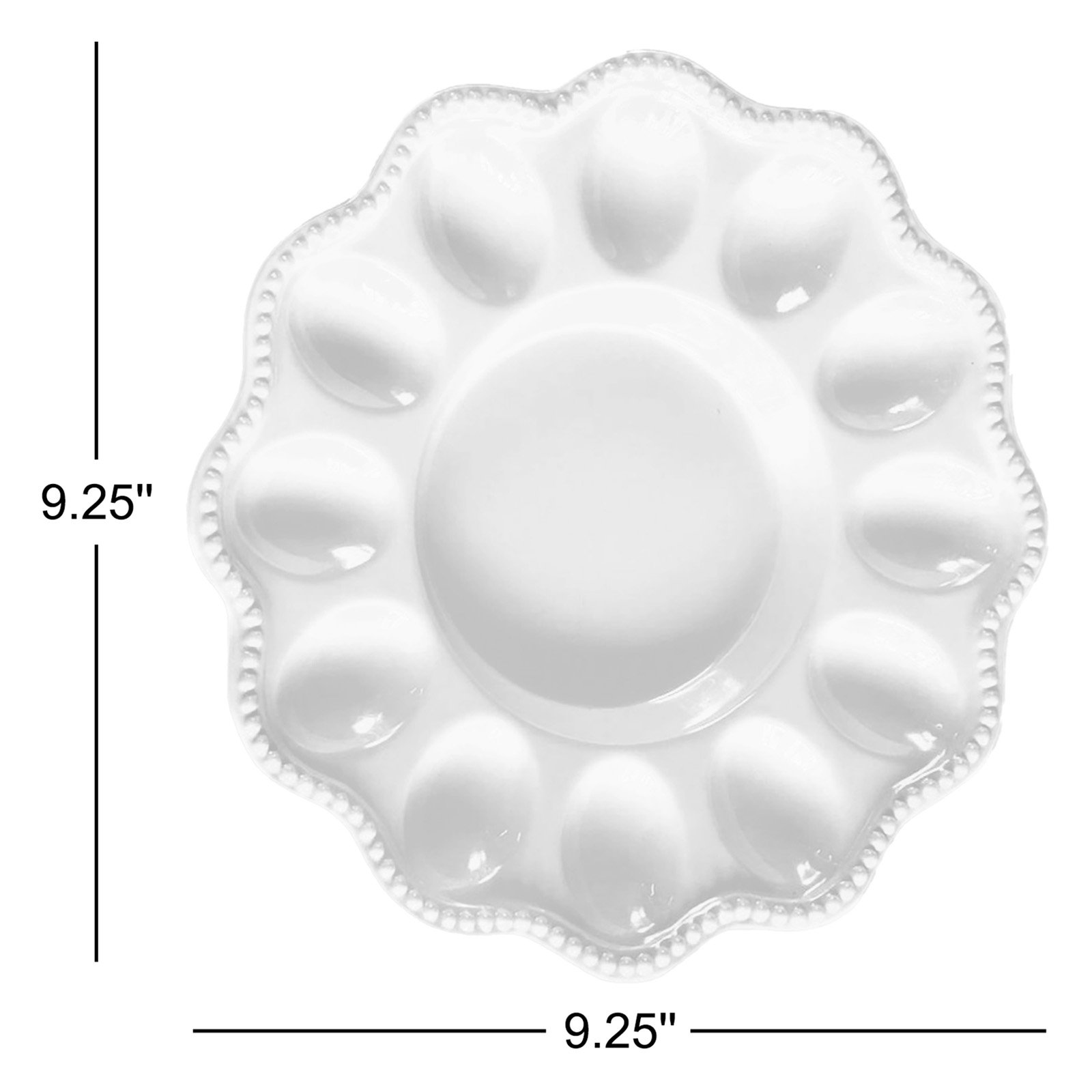 Vida Scalloped Melamine Egg Platter