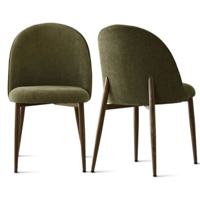 Upholstered Dining Chair with Metal Legs