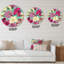 Horloge murale rétro rose et jaune-60187399