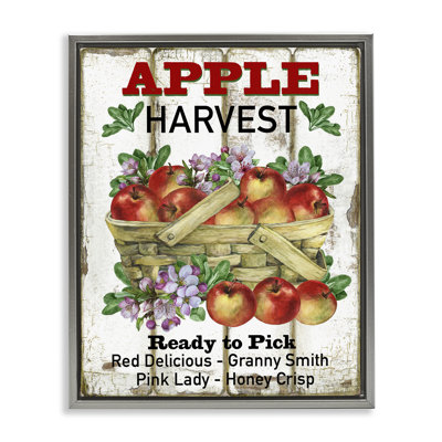  «Fresh Apple Harvest», art mural encadré sur toile flottante par Creatif Belle