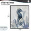Hippocampe et impressions d'algues, giclée encadrée, design par Susan Jill-391979285-391979283