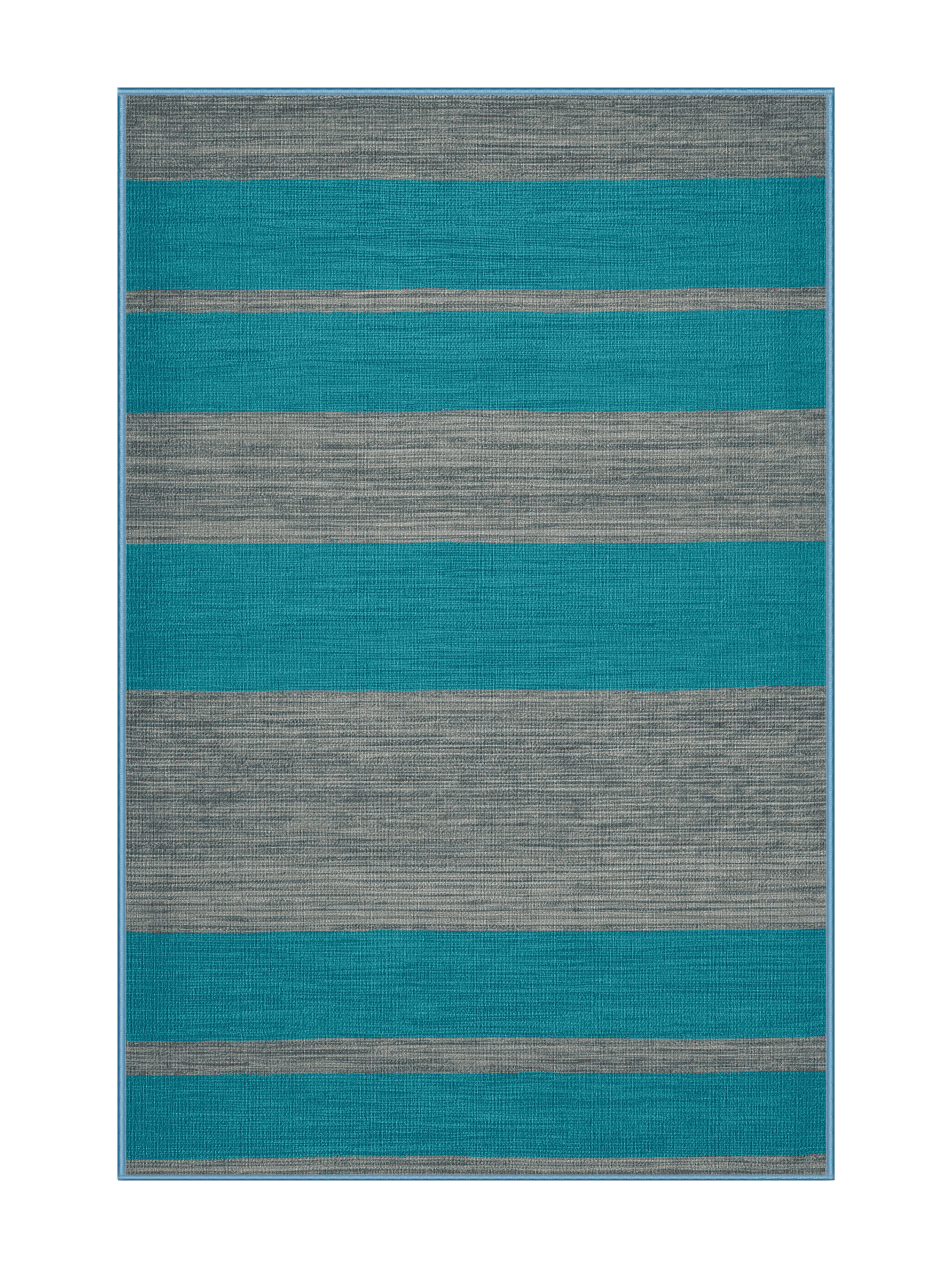 Longshore Tides Machine Washable Horizontal Stripes Blue Area Rug | Wayfair