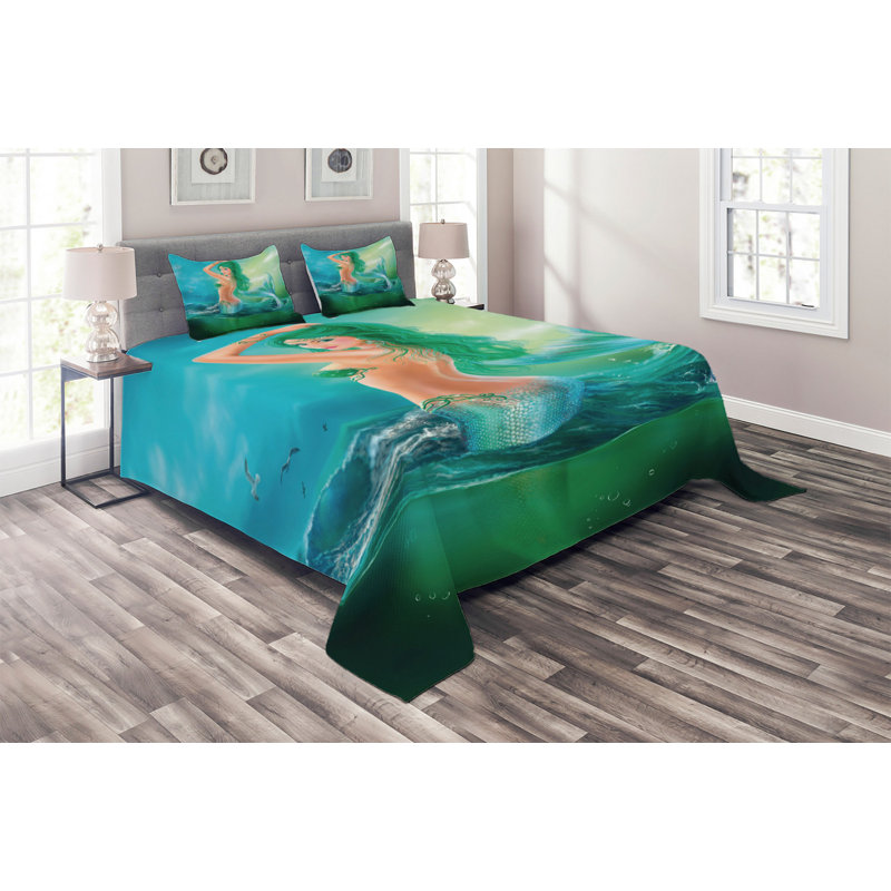 Polyester Coverlet, King Bedspread + 2 Shams