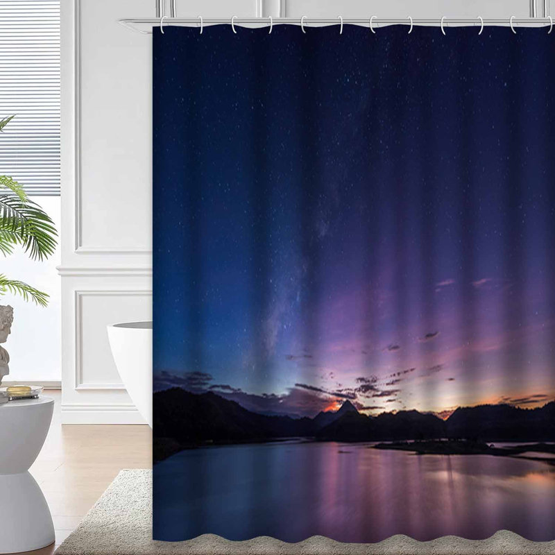Rideau de douche Milky Way Sunset River, L 72 po x l 84 po