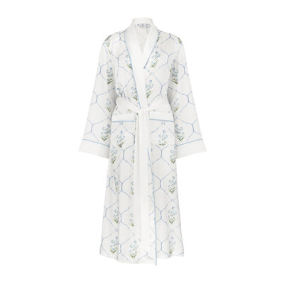Silk Dressing Gown Forget Me Not