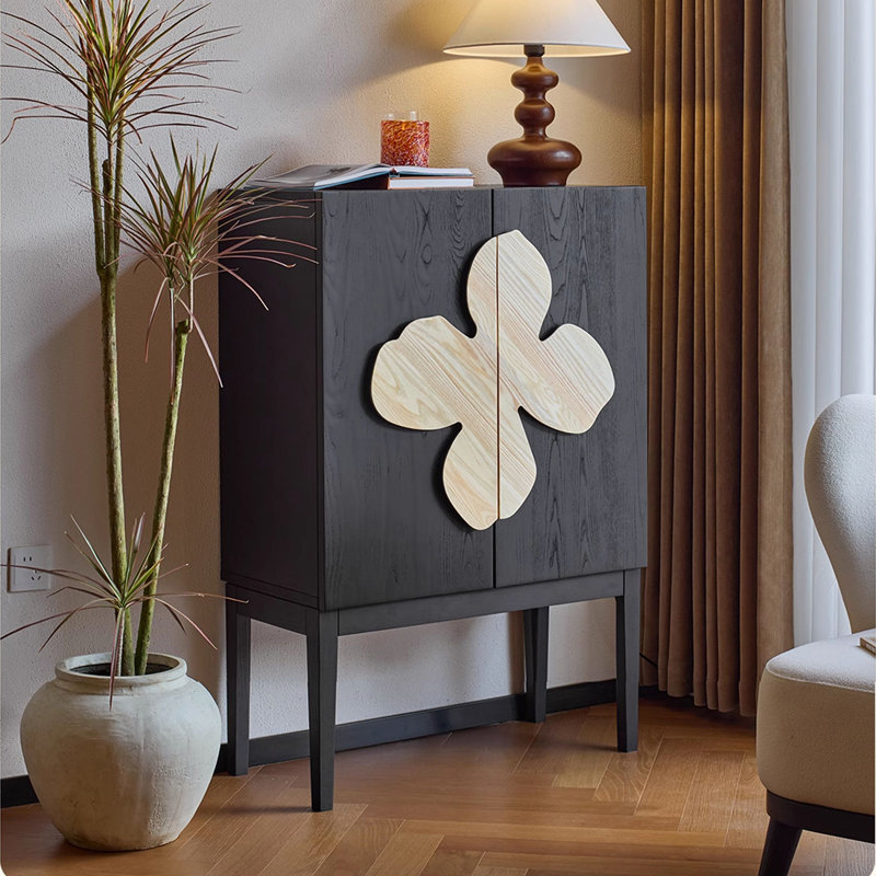 Armoire minimaliste à double porte de style nordique