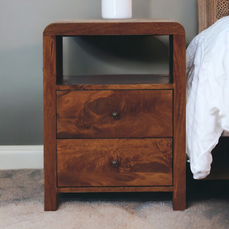 Frazee 45cm W Solid Wood Bedside Table