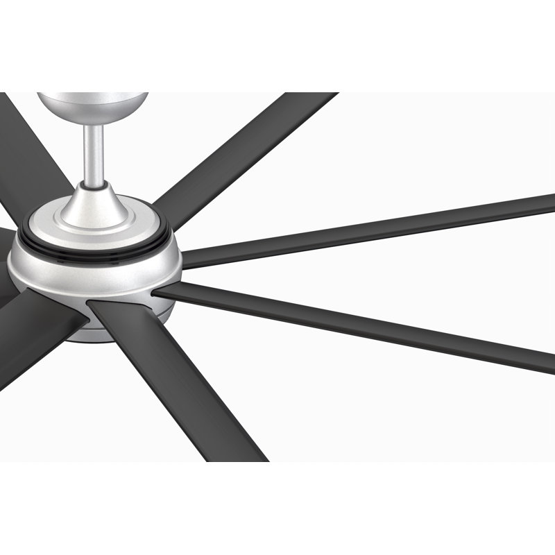 Stellar Custom Indoor/Outdoor Ceiling Fan DC Motor with LED CCT Select Light Kit - Silver, Silver