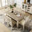 Solid Wood Redoak beech white and gray Dining Table-24373708