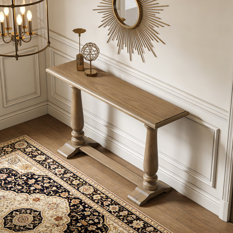 American Country Style Console Table, 33.5" H x 43.3" W x 13.8" D