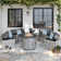 6 - Person Fully Assembled Curved Patio Conversation Set With Side Table
