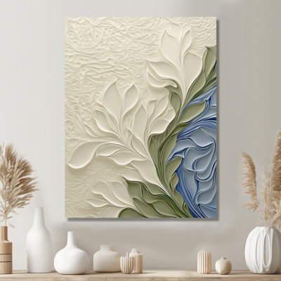 Fleurs océaniques abstraites océaniques - art mural moderne en métal, impression botanique