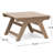 Outdoor Table In Grey Wood, 19.85X19.85X12.48, Open Slat Feature Construction Wood Furniture, 19.85W X 19.85L 12.48H,