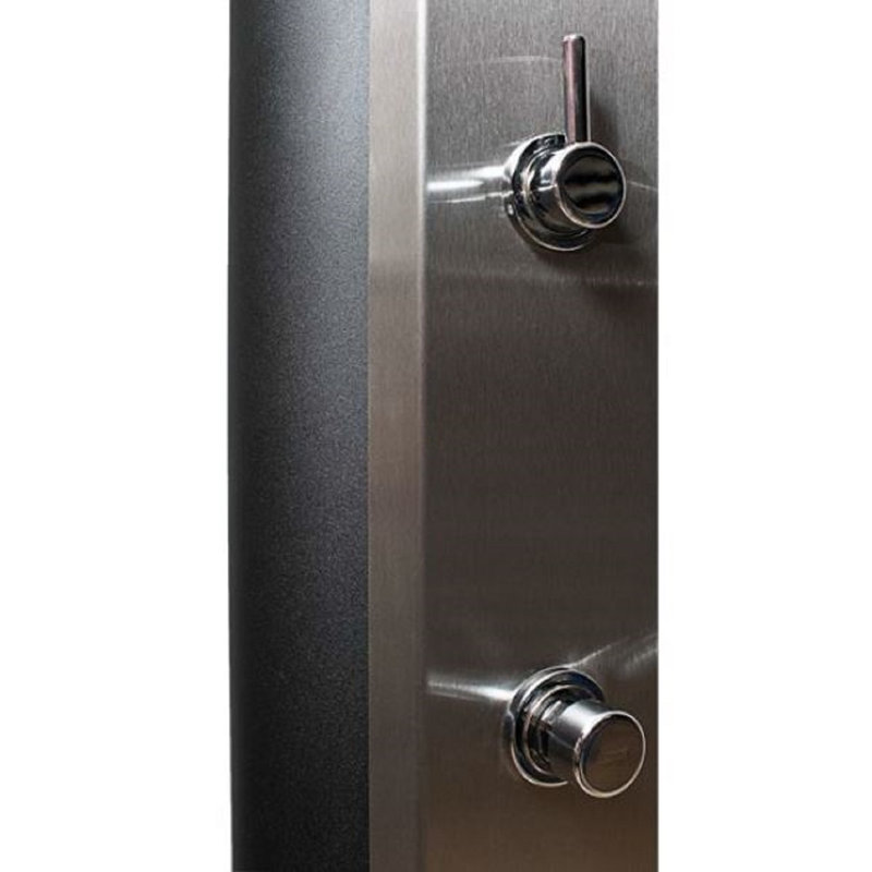 Aleesa Solar Powered Stainless Steel Wall Mounted Outdoor Shower and Footwash Spout