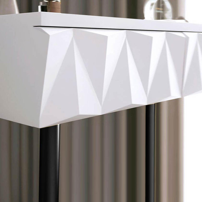 Audly Dressing Table, White/Black