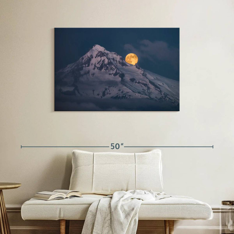 Lever de lune sur le mont Alvord, H 26 po x l 39 po