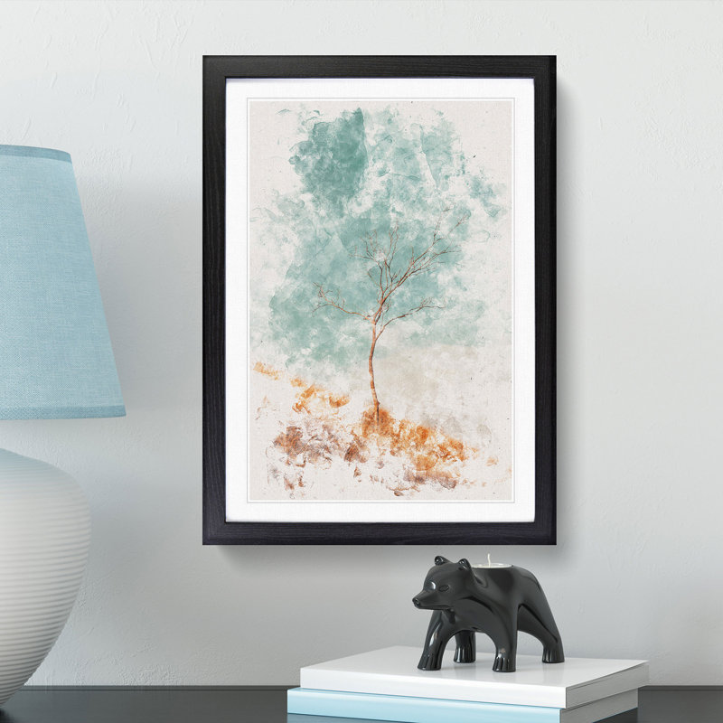 Lonely Tree - Framed Print, Black Framed, 45cm H x 33cm W x 2cm D