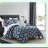 HexaComfort 4-Piece Geometric Queen Comforter Set - Modern Hexagon Pattern Print Design Bedding with Decorative Pillow Shams in Blue.