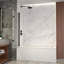 Porte de baignoire pliante sans cadre avec verre transparent l 42 po x H 55 po Flora-110468944