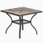 Tables de patio modernes, en acier et en plastique durables, de style rustique, parfaites pour les repas en plein air