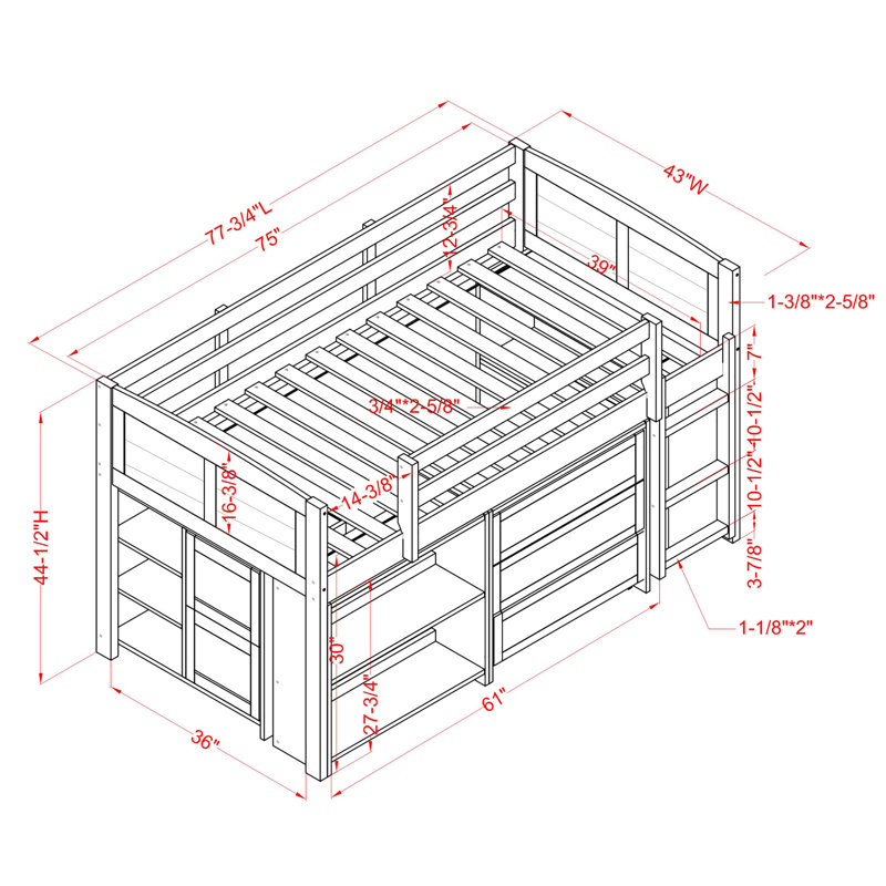 Lit simple mezzanine bas Chichaoua