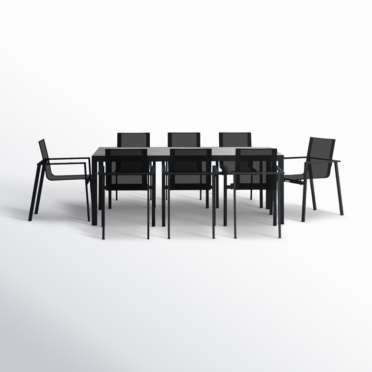 Evita 126'' Rectangular 8 - Person Outdoor Dining Set