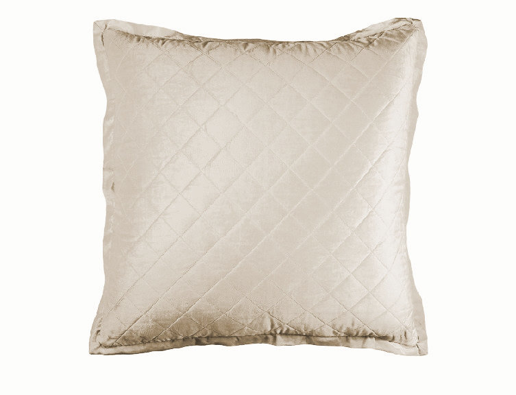 Chloe Velvet Euro Pillow Cover & Insert, Ivory