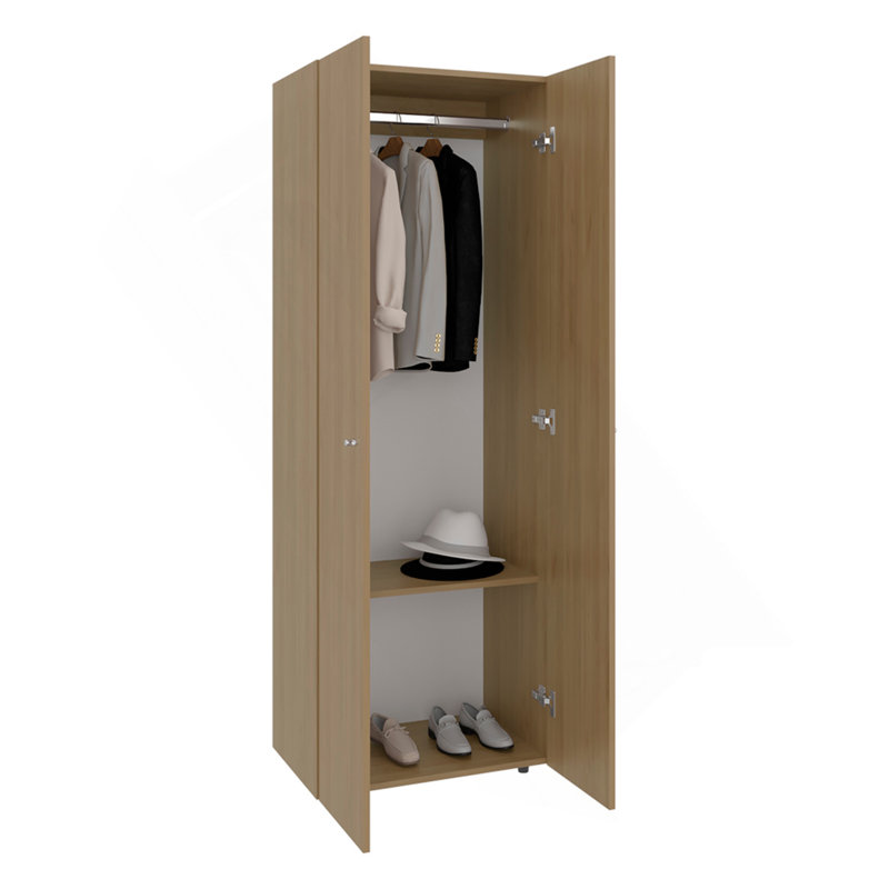 Soham Closet System Slim, Bedroom, Macadamia