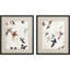 HomeRoots " Set Of Two Abstract Birds Black Framed Print Wall Art " 2 - Pieces