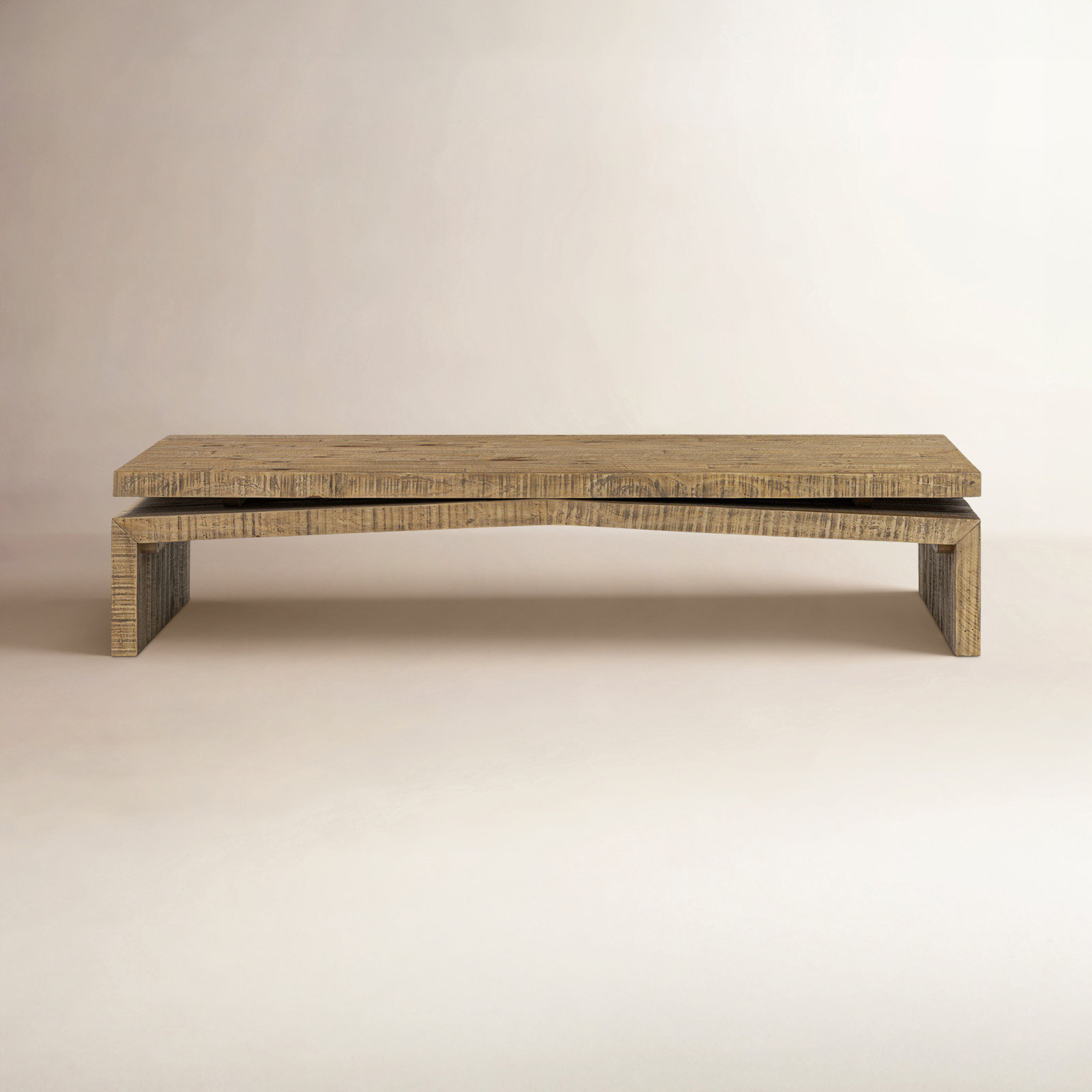 Henn 35" Pine Coffee Table, Sierra Rustic Natural