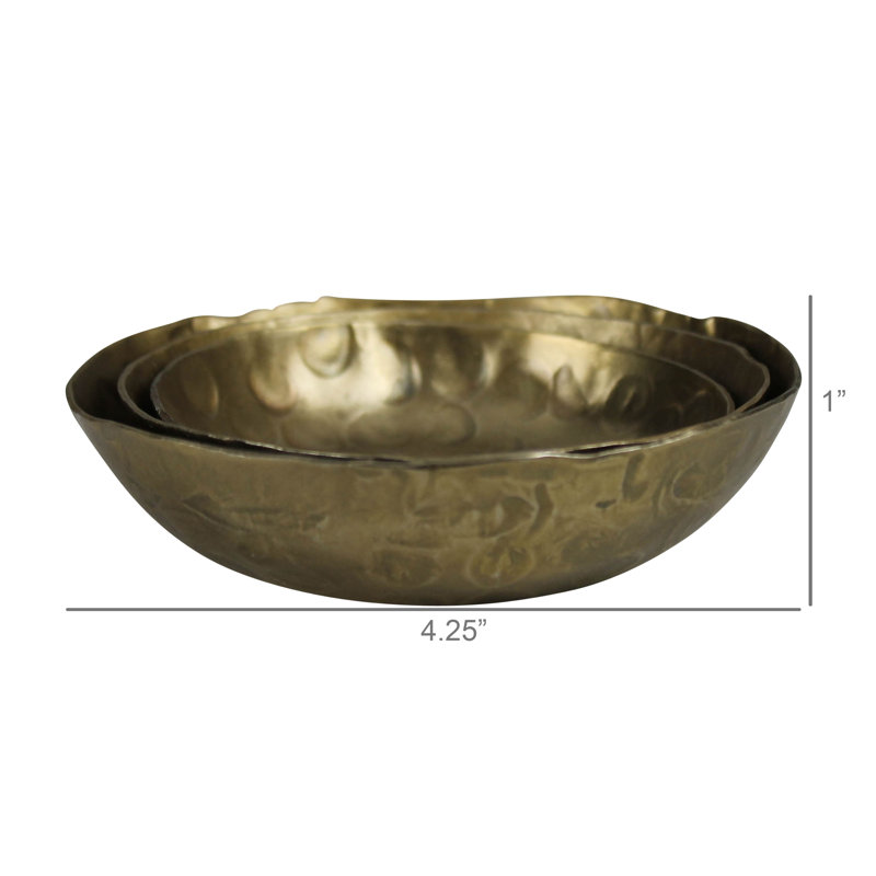 Ensemble de 3 bols martelés de 3,25 po à 4,25 po de diamètre