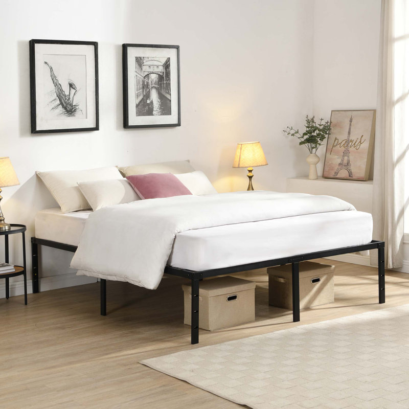 Queen Size Bed Frame , Heavy Duty Metal Bed Frame , Quick & Easy Assembly, No Noise