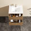 Meuble-lavabo mural élégant avec rangement spacieux et design fonctionnel