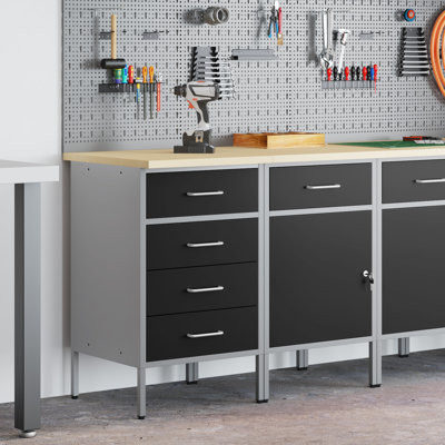 Set Of 2 Steel, 2X Cabinet