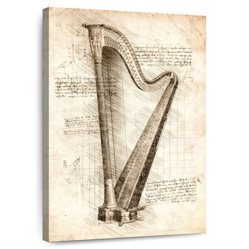 Abarca Old Harp, 30" H x 20" W