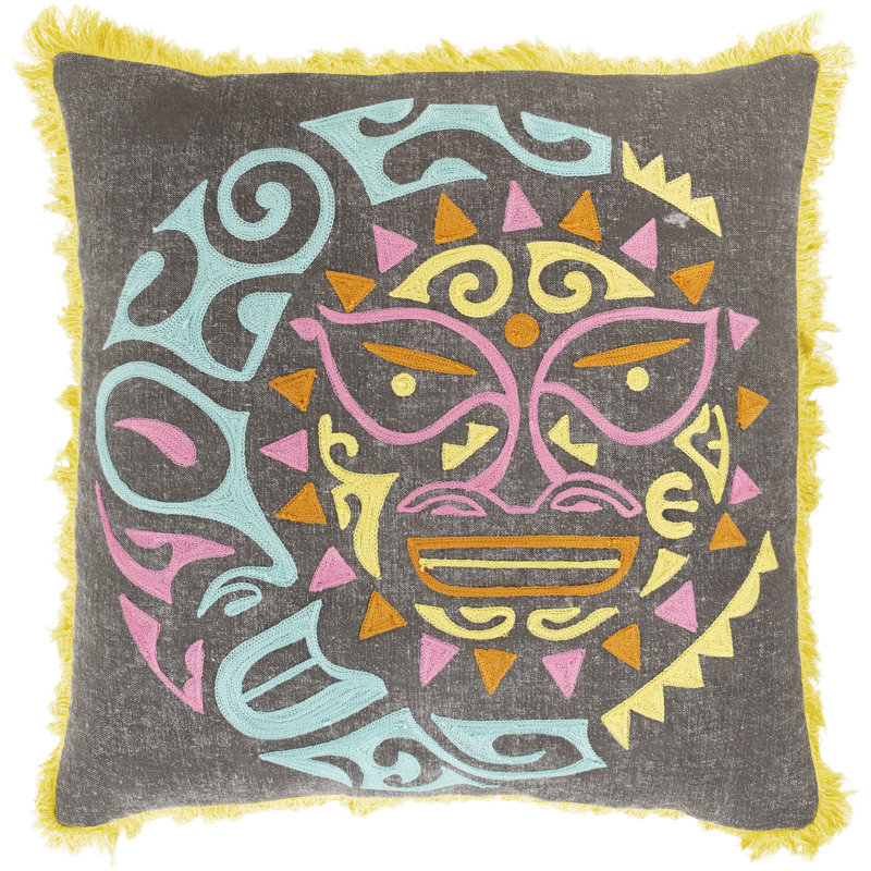 Coussin en coton Kiko, 18 po x 18 po, Duvet