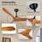 60 in. Indoor Farmhouse Black Wood Ceiling Fan with Remote Control for Living Room or Patio